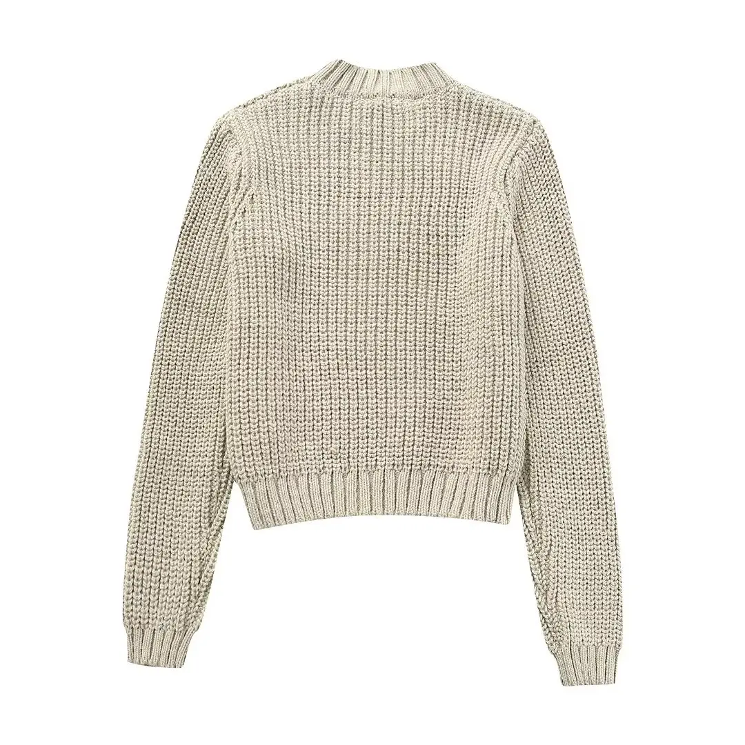 Fall Color Block Short Textured Sweater