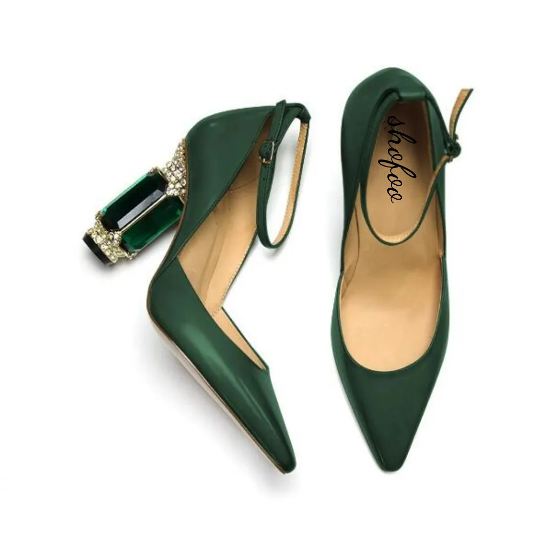 shoes Fashion women's high heels. About 10.5 cm heel height. Crystal heel Four Seasons Women's Shoes Pointed shoes 34-45