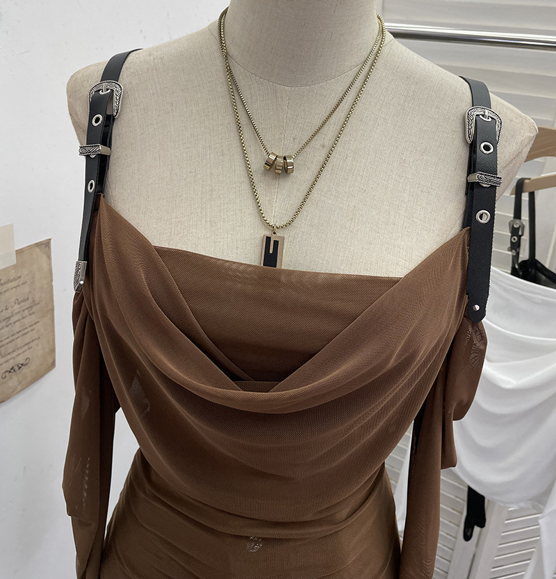 Sexy Asymmetric Full Sleeve Spandex Tee