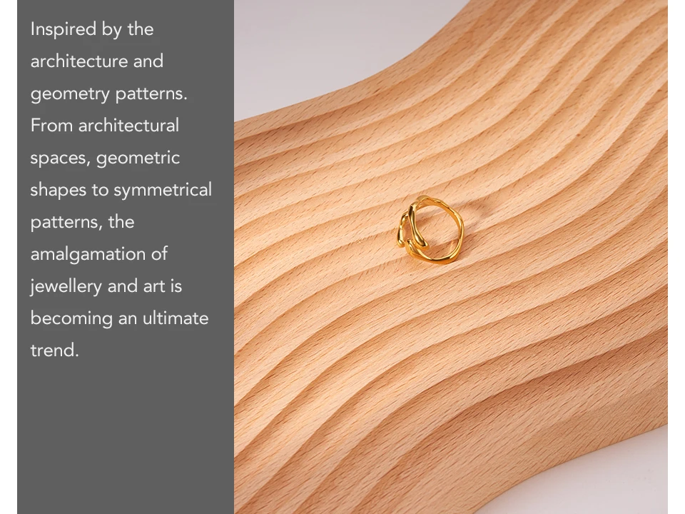 Y Shape Open Ring For Women Gold Color Stainless Stee Fashion Jewelry Rings Office