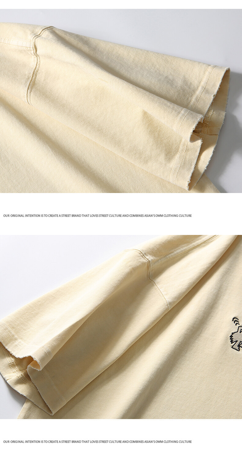 Japanese Aged Oversized Cotton Half Sleeve Letter Shirt