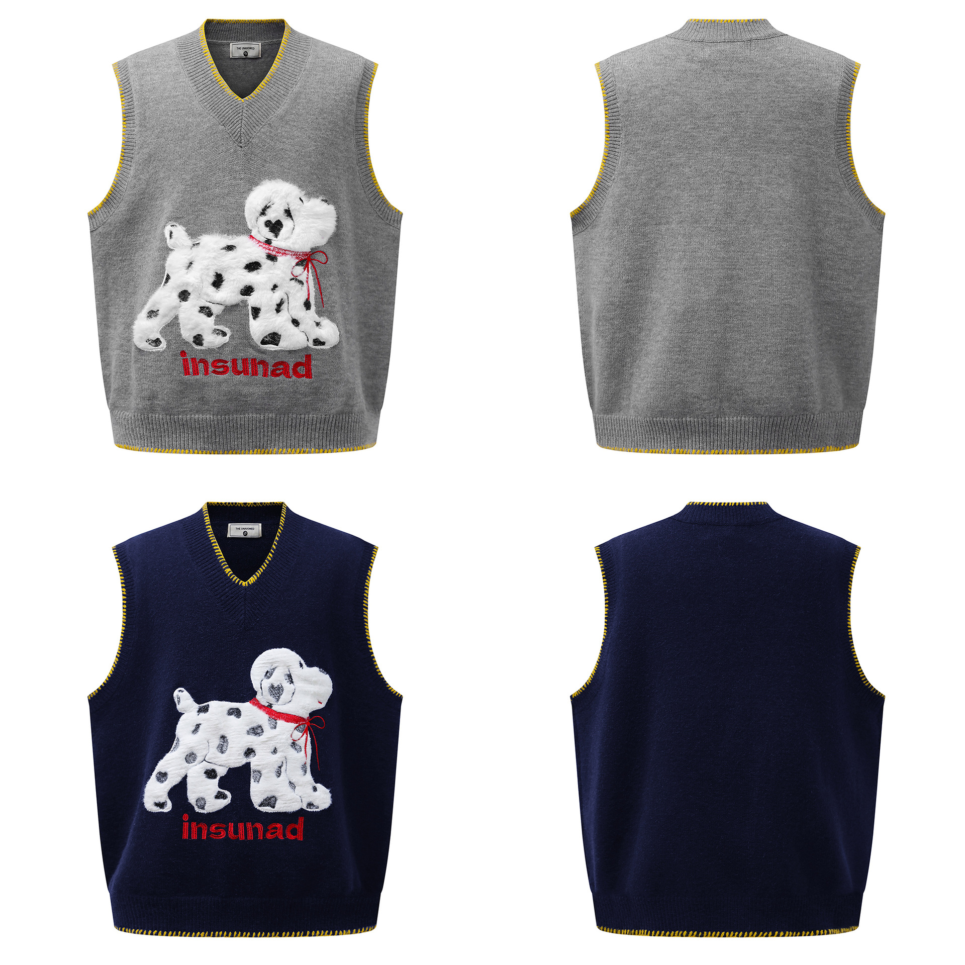 Custom Dalmatian Print Knit Sleeveless Pullover