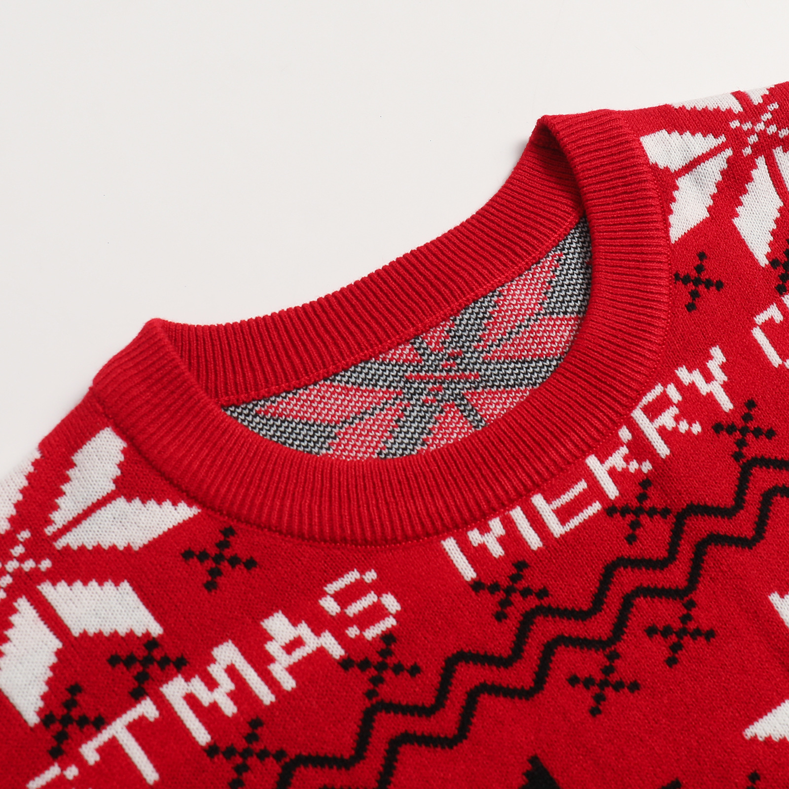 Scarlet Holiday Print Acrylic Sweater