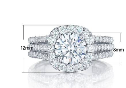 New Fashion Ring Full Diamond Zircon Copper Jewelry Wedding Ring