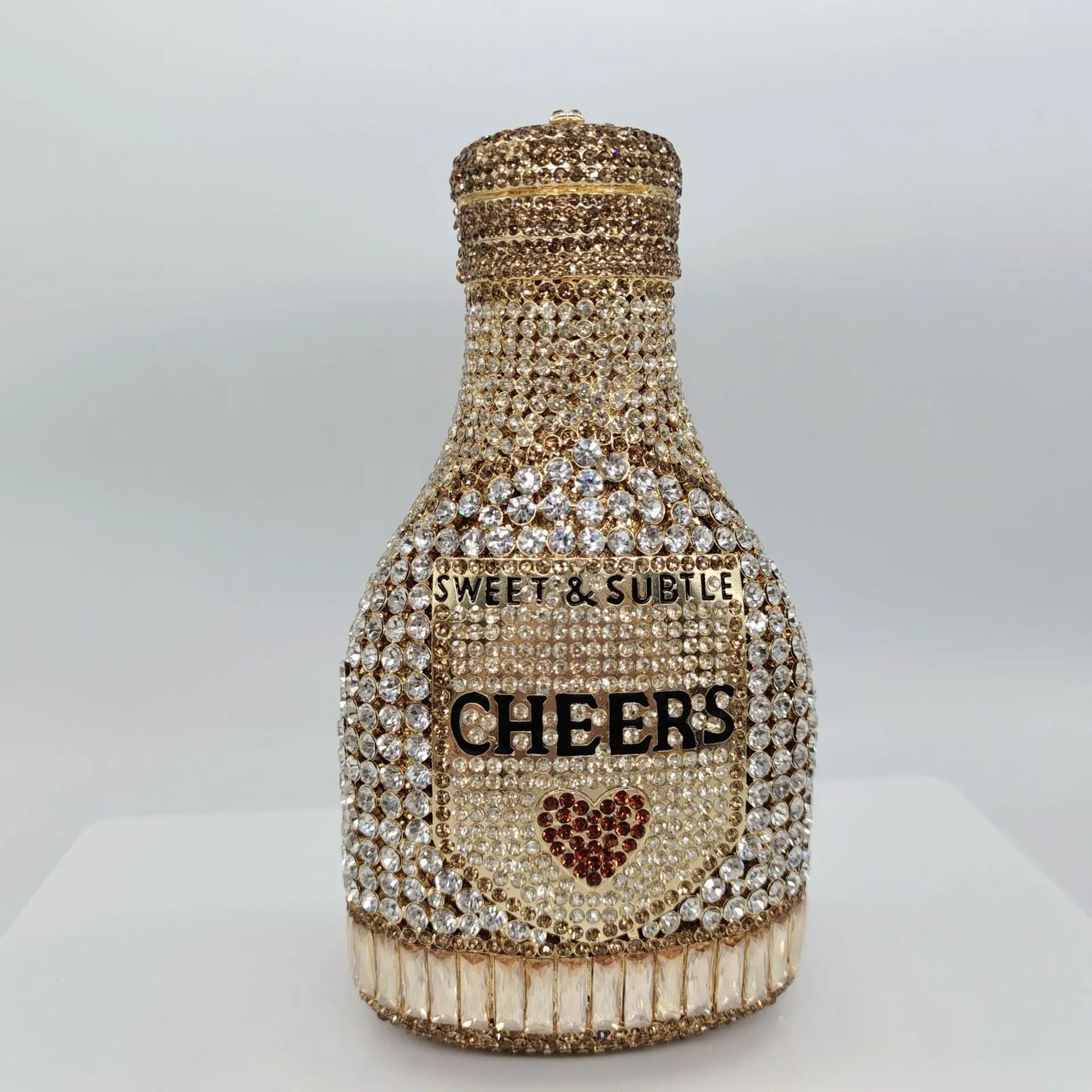 Women Bottle Crystal Evening Bag Lady Diamond Wedding Bridal Purses Female Rhinestone Party Prom Clutches Bags
