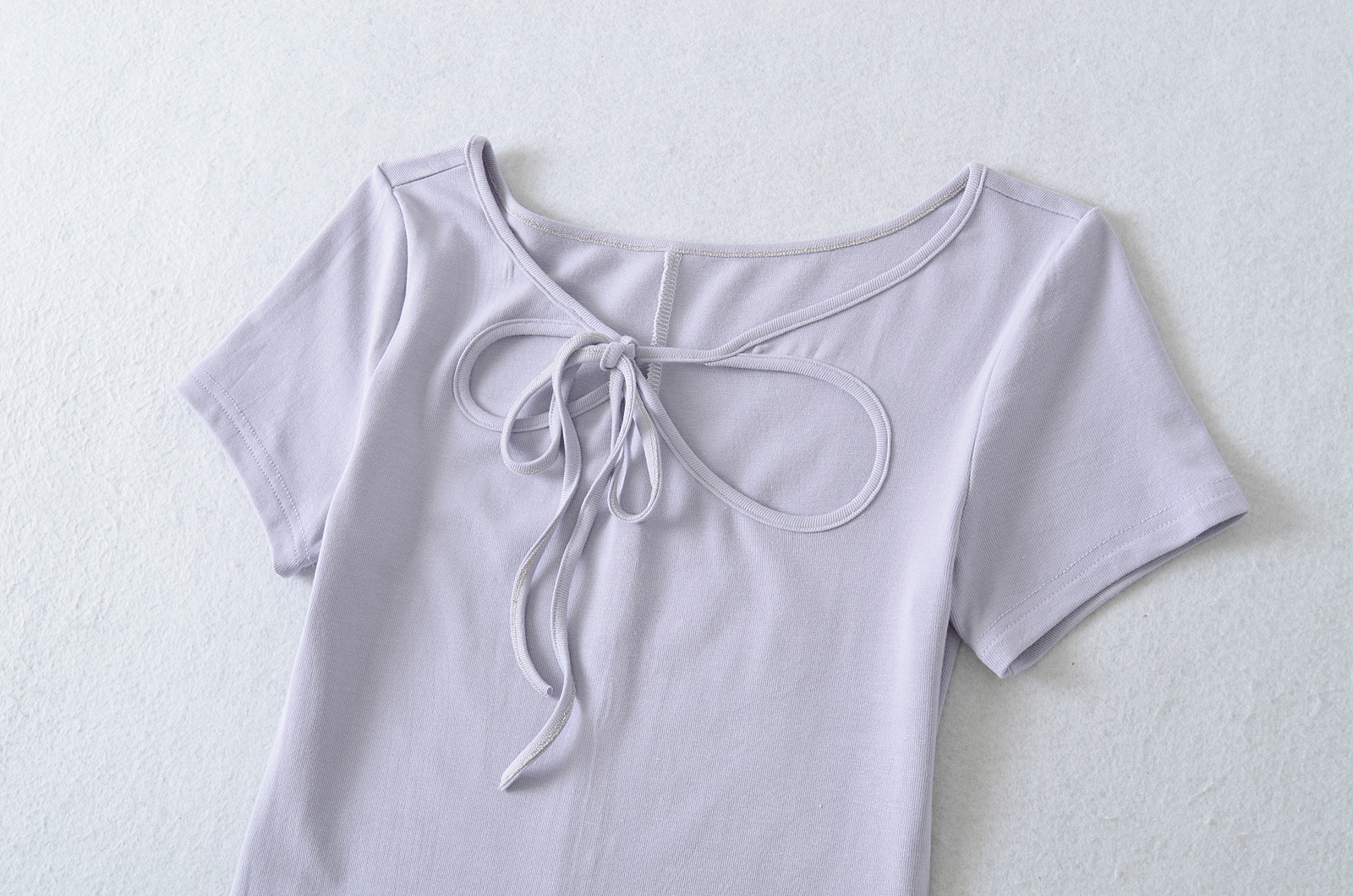 Hollow out sexy short sleeved T-shirt