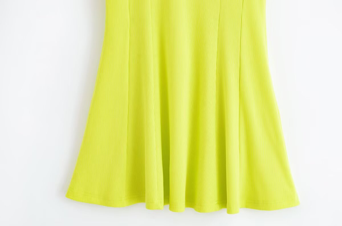 Women's Clothing Backless Round Neck Knitted Short Dress