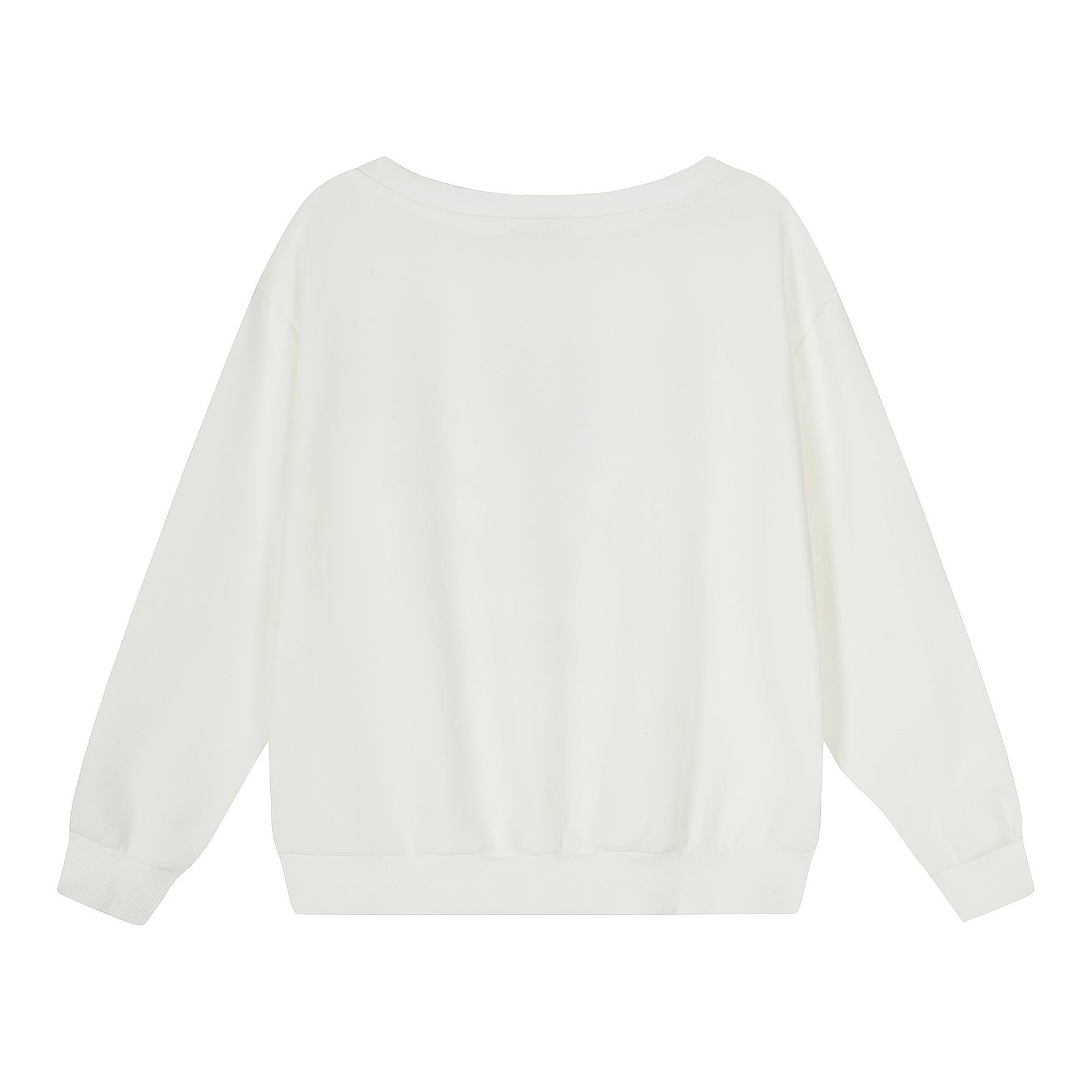 Oversized Diagonal Graphic Sweatshirt