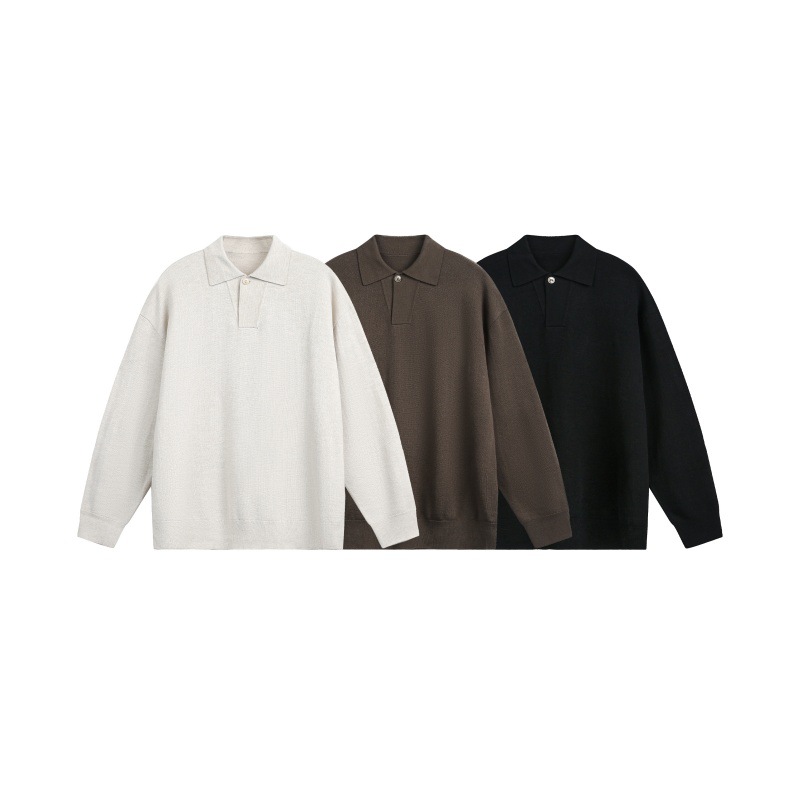 Oversized Japanese Workwear Twist Long Sleeve Sweater