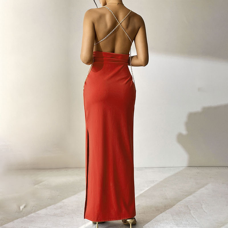 Ladies Strapless Fitted Open Back Dress