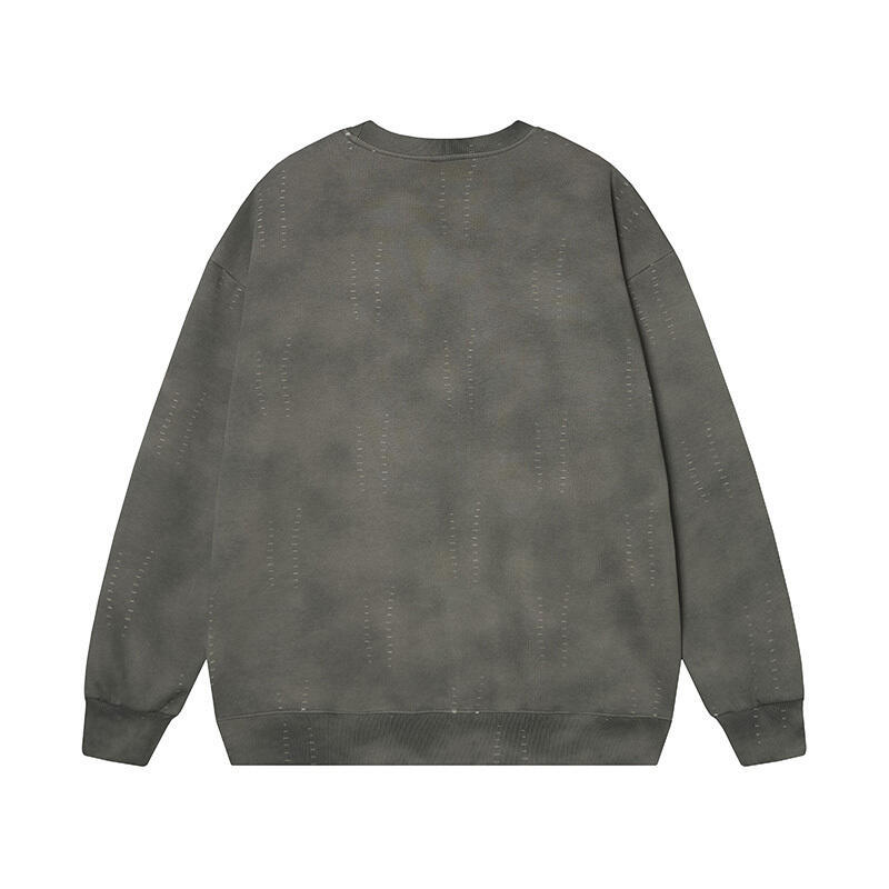 Oversized Cotton Alphabet Print Hoodie