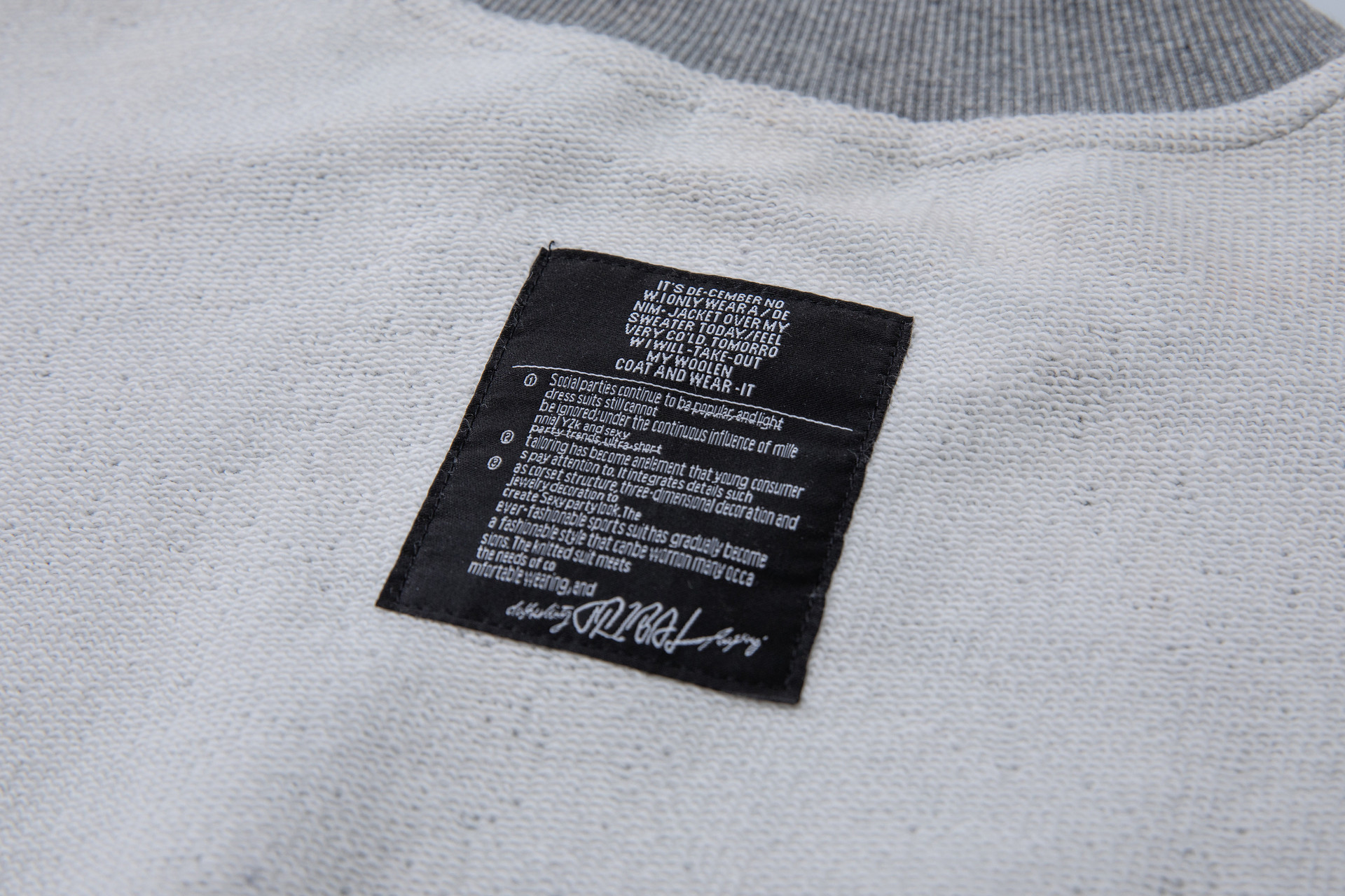 Oversized Contrast Panel Inverted Cotton Blend Graphic Hoodie