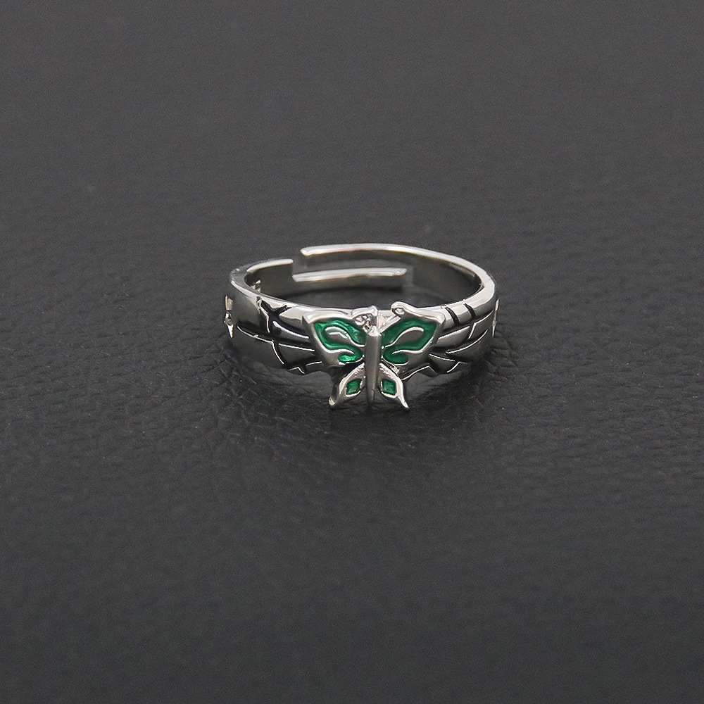 Jojo Bizarre Adventure Stone Sea and Sky Strip Xu Lun Butterfly Ring COS Ring Jewelry