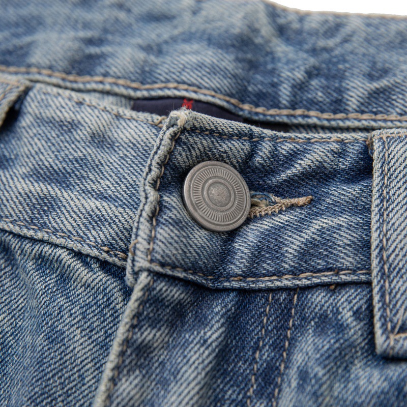 Heavy Washed Fleece Distressed Loose Casual Jeans Men