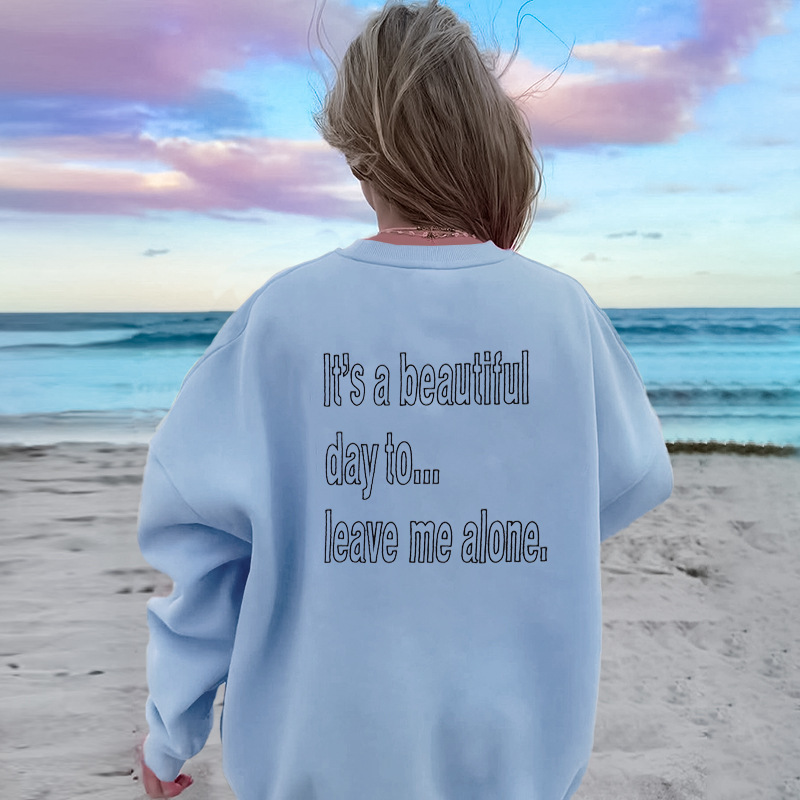 Ladies Oversized Embellished Plain Hoodie