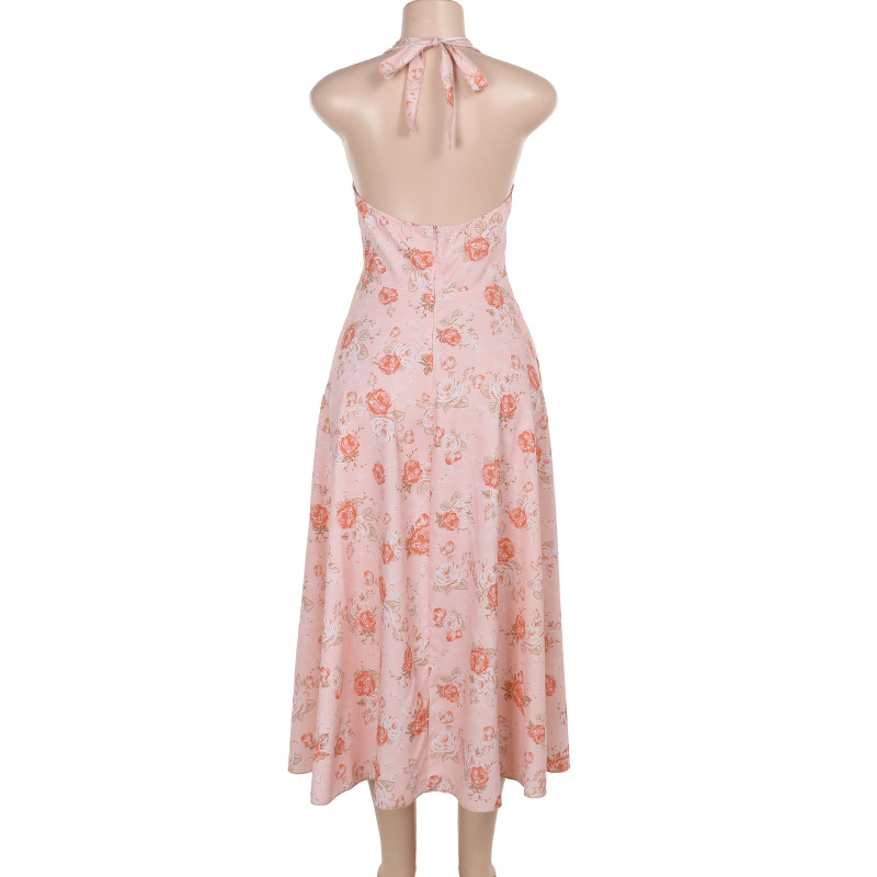 Women's Bodycon Sleeveless High Waist Patterned Polyester Dress
