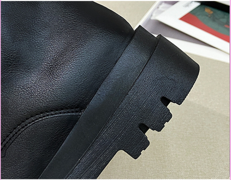 Autumn and Winter British Style New Knight Martin Boots Women's Over Knee Thick Bottom Zipper Mid length Boots Single Boots Women's