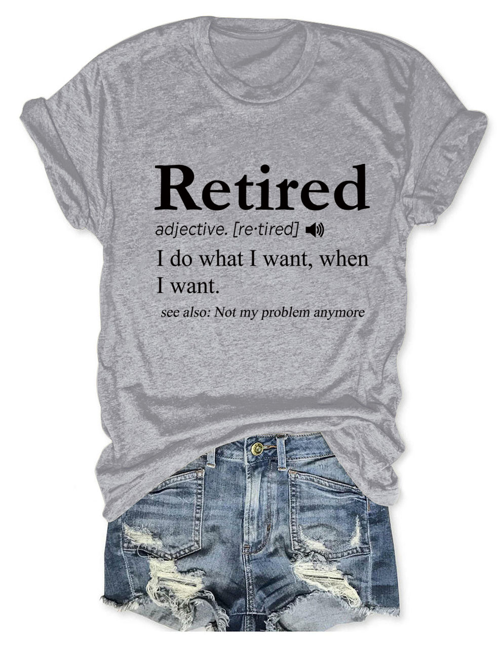 Ladies' Oversized Geometric V Collar T-Shirt