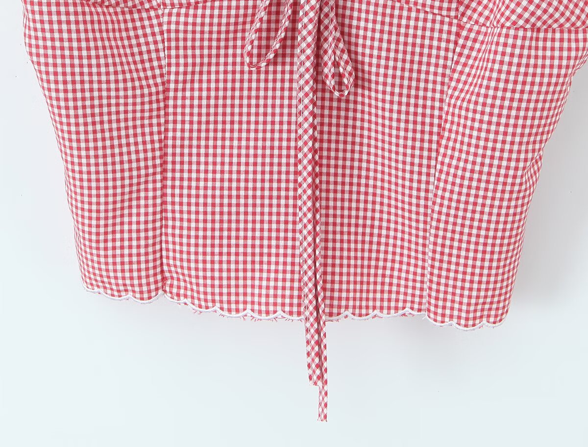 Deep Plunge Embellished Grid Vest