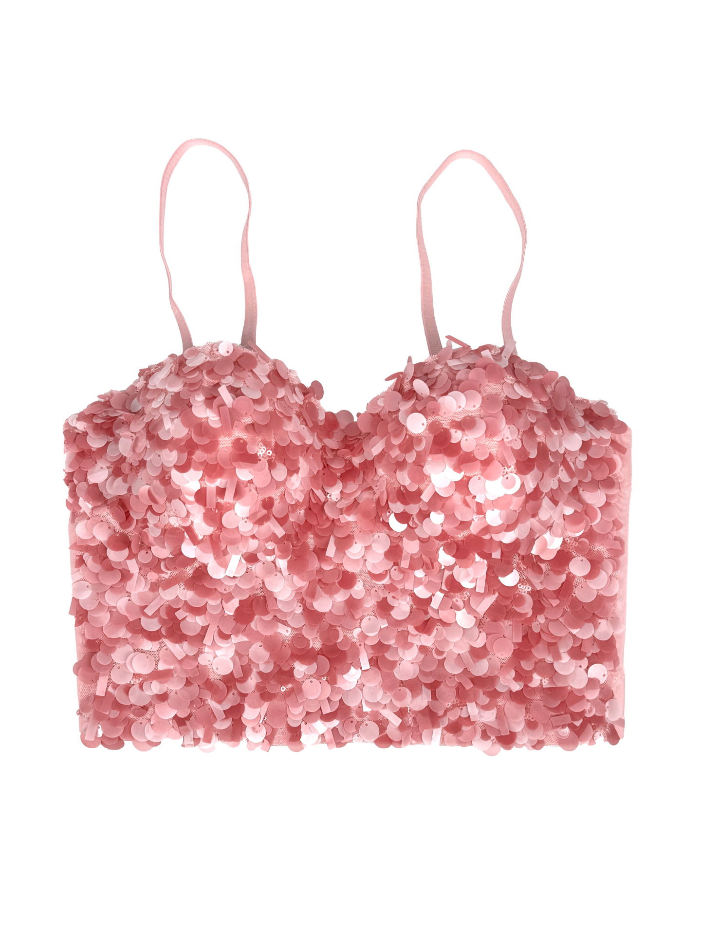 Shiny Sequin Strapless Top Heavy Work Sexy Outerwear Backless Body Shaping Boned Bra Party Performance