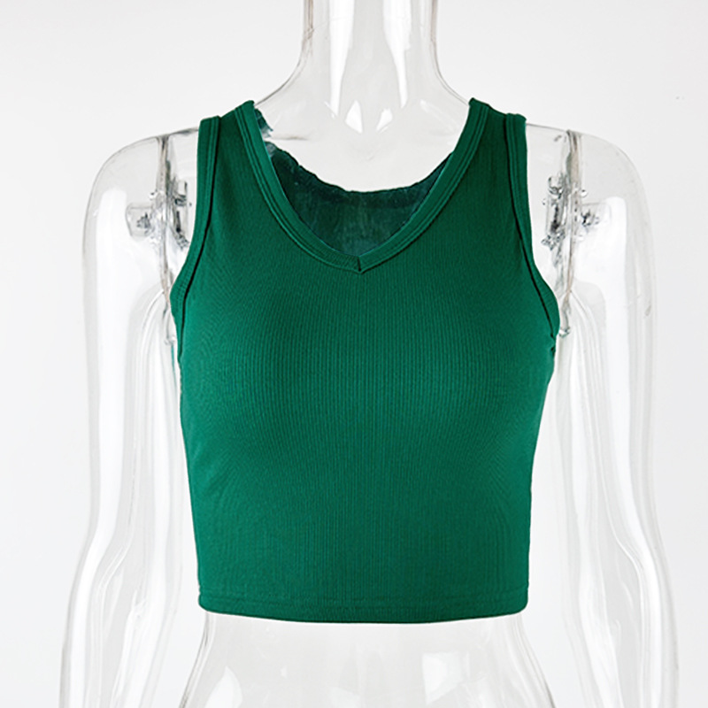 Sexy slim fit V-neck sleeveless vest