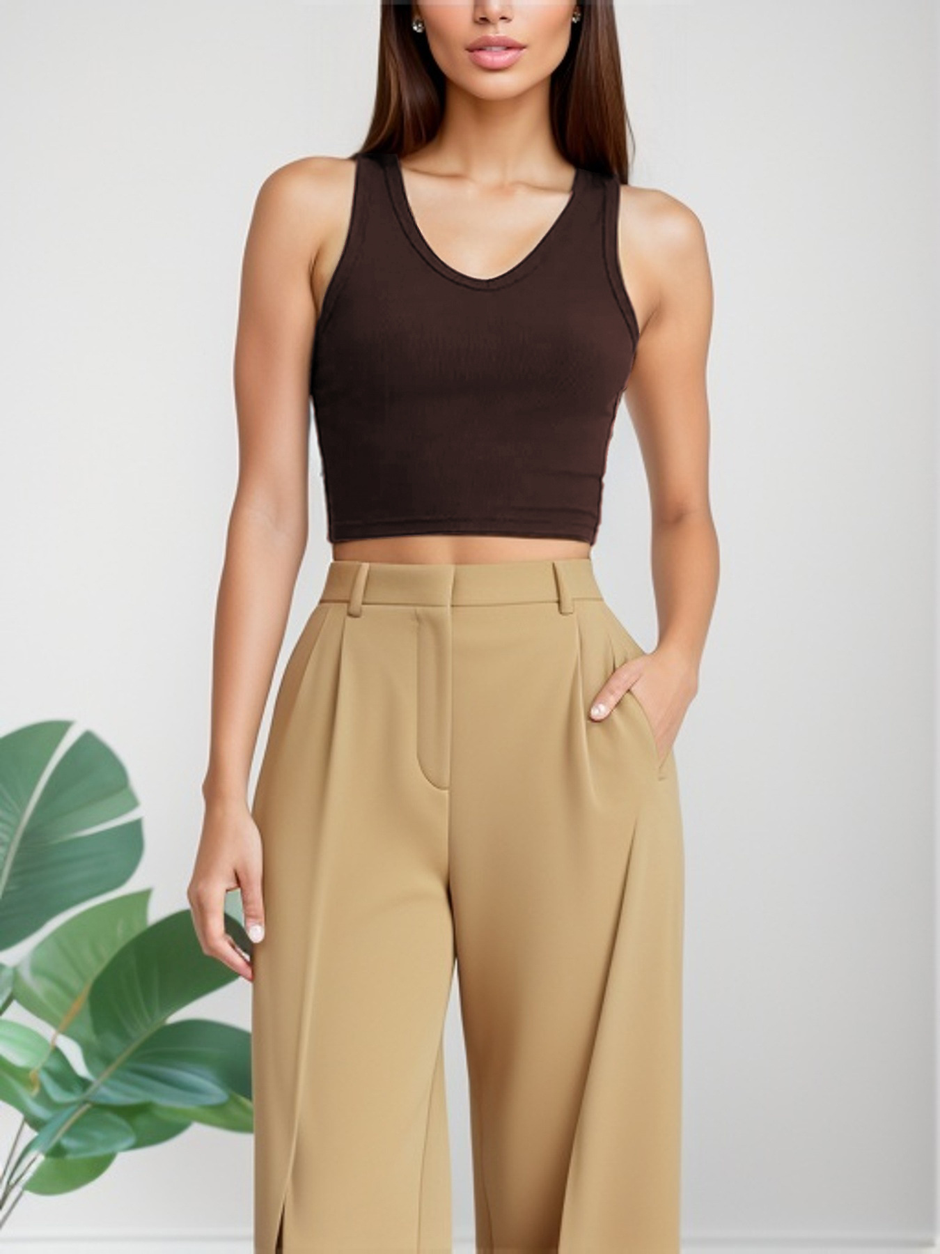 Sexy slim fit V-neck sleeveless vest