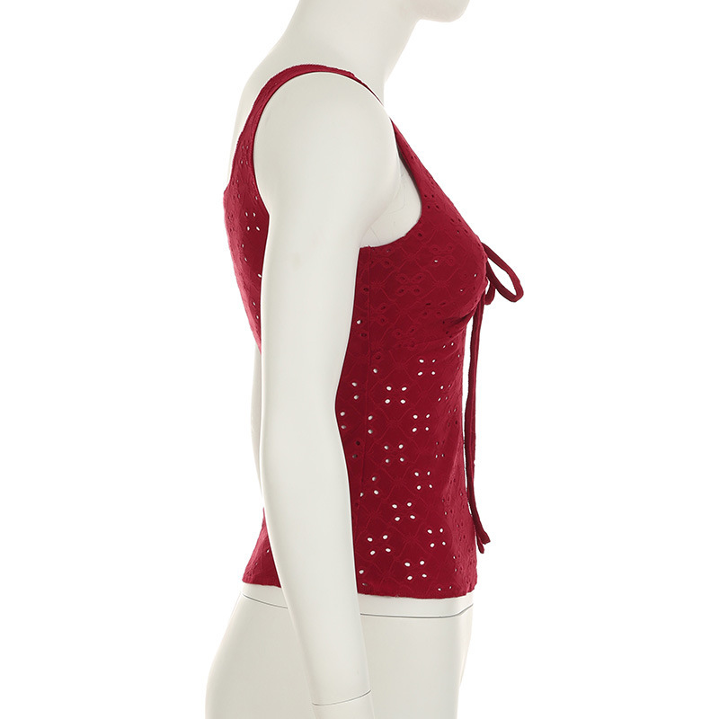 Strapless Polyester Tie-Front Vest