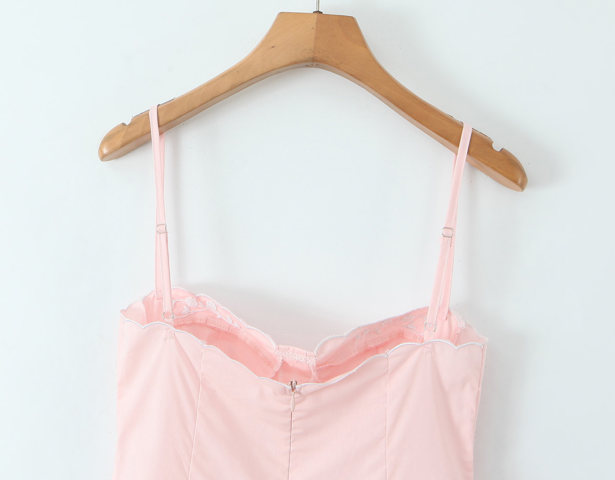 Low cut waist cinched camisole short skirt dress