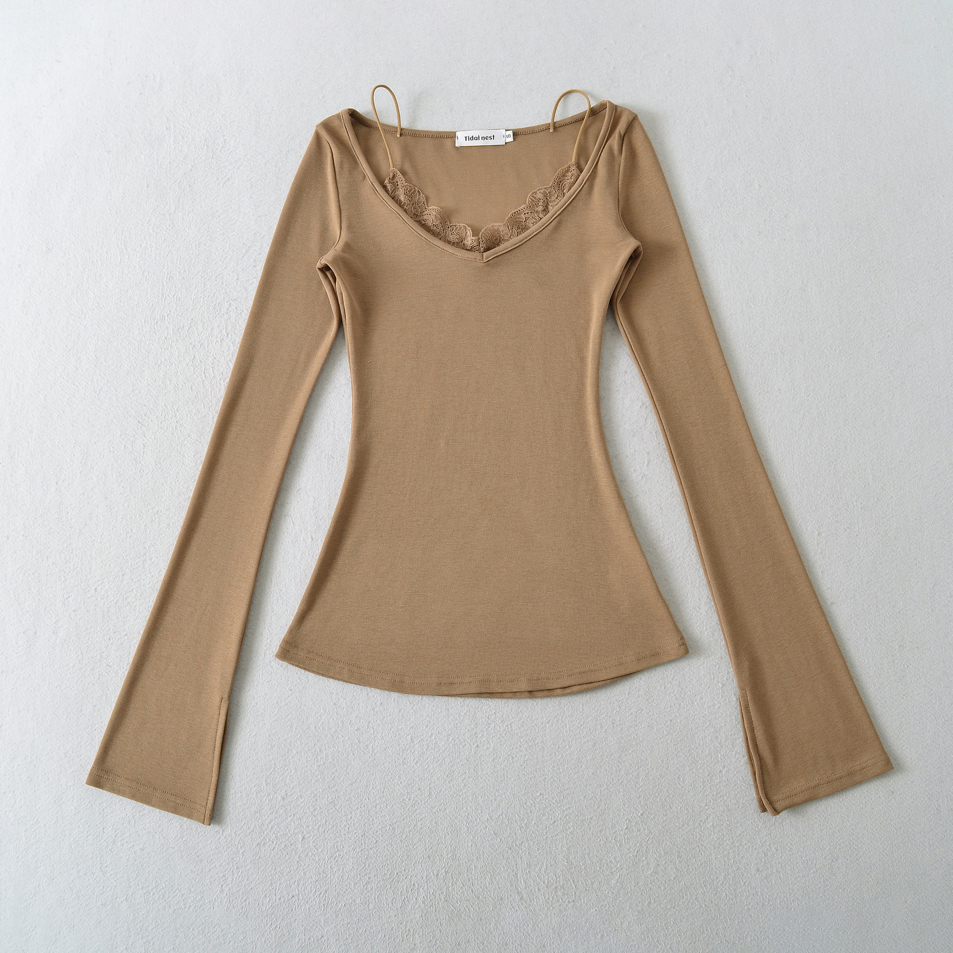 Round Neck Full Sleeve Double Layer Contour Tee