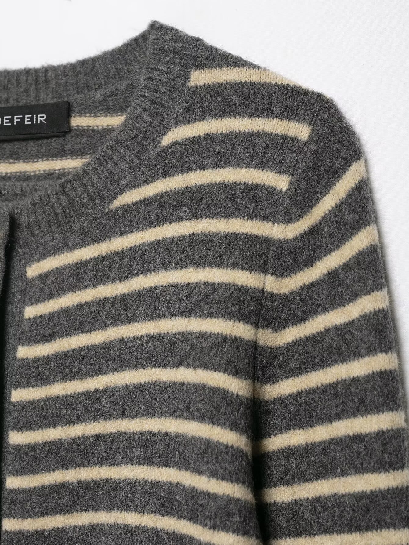 Ladies Crew Stripe Button-Front Sweater