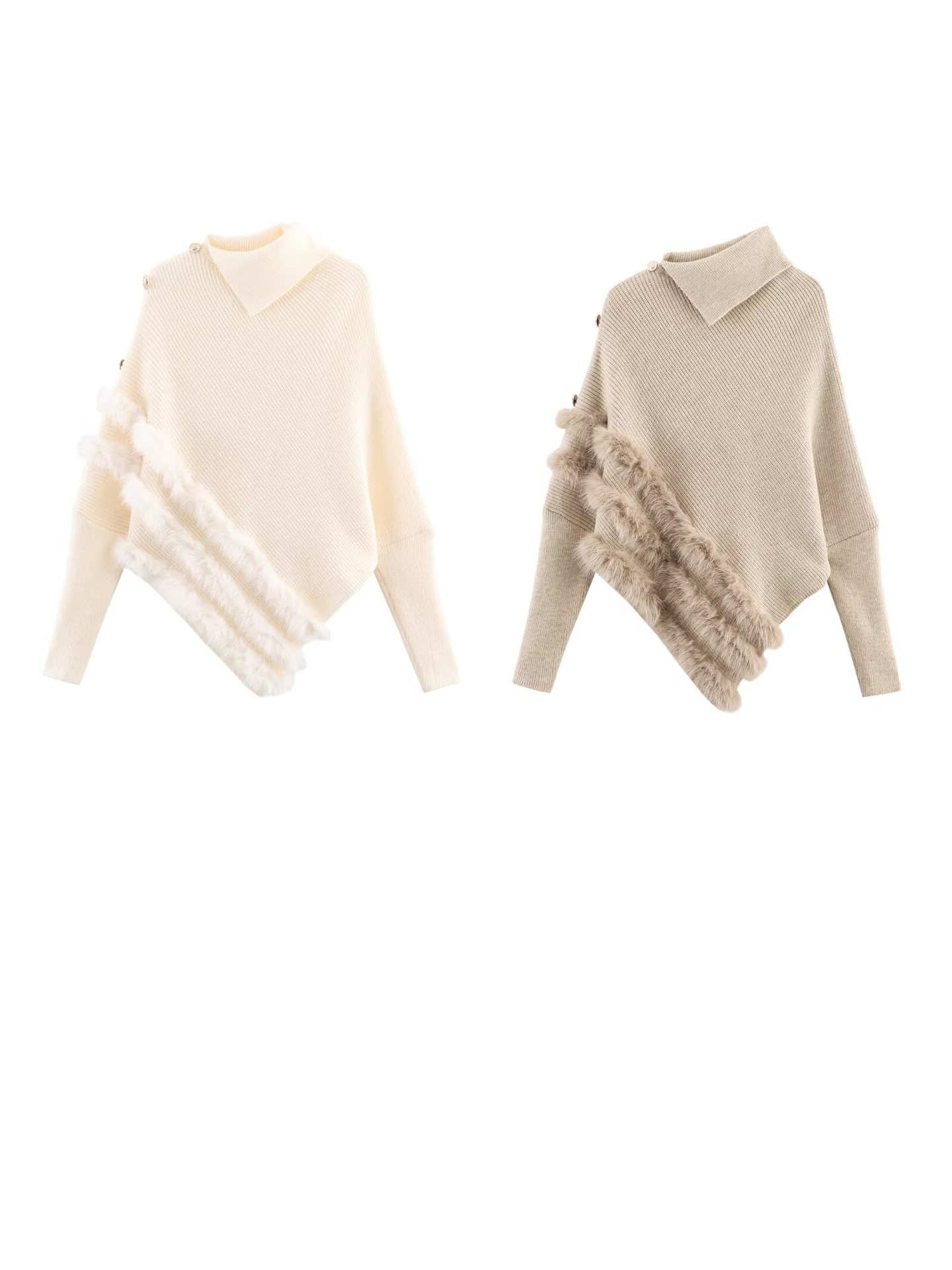 Asymmetric Dolman Sweater with Hardware
