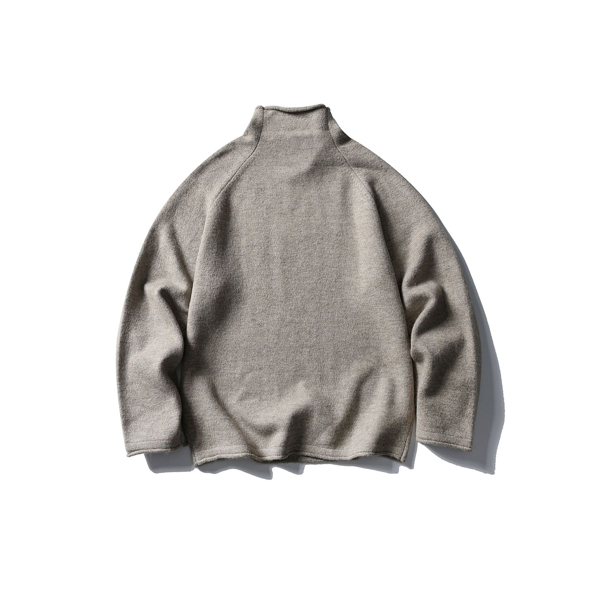 Turtleneck Polyester Blend Sweater For Men