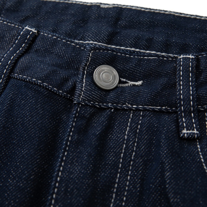 Denim Cargo Pants Men High Street Fashion Loose Wide Leg Casual Trousers
