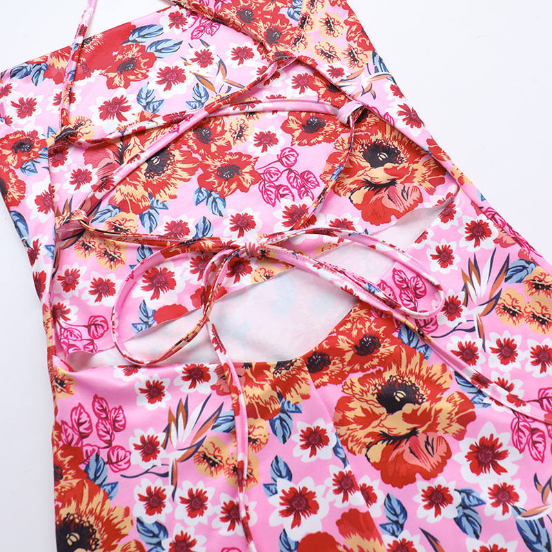 Vibrant Floral Sleeveless High-Waist Pencil Maxi Dress