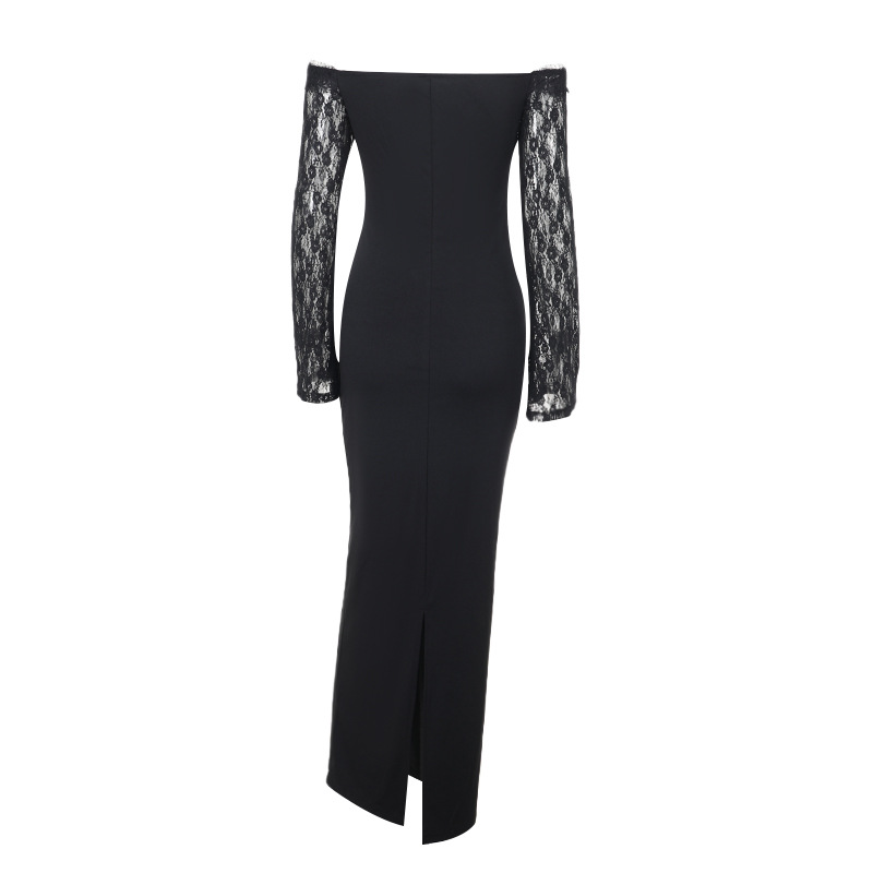 Single Strap Mock Neck Bodycon Dress