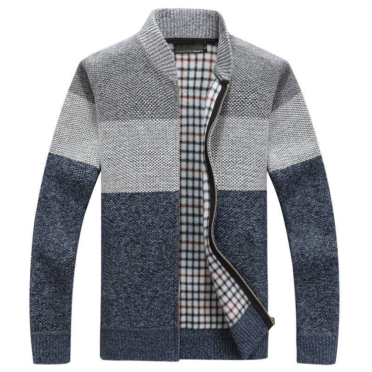 Male Streetwear Cardigan Polyester Viscose Open Front