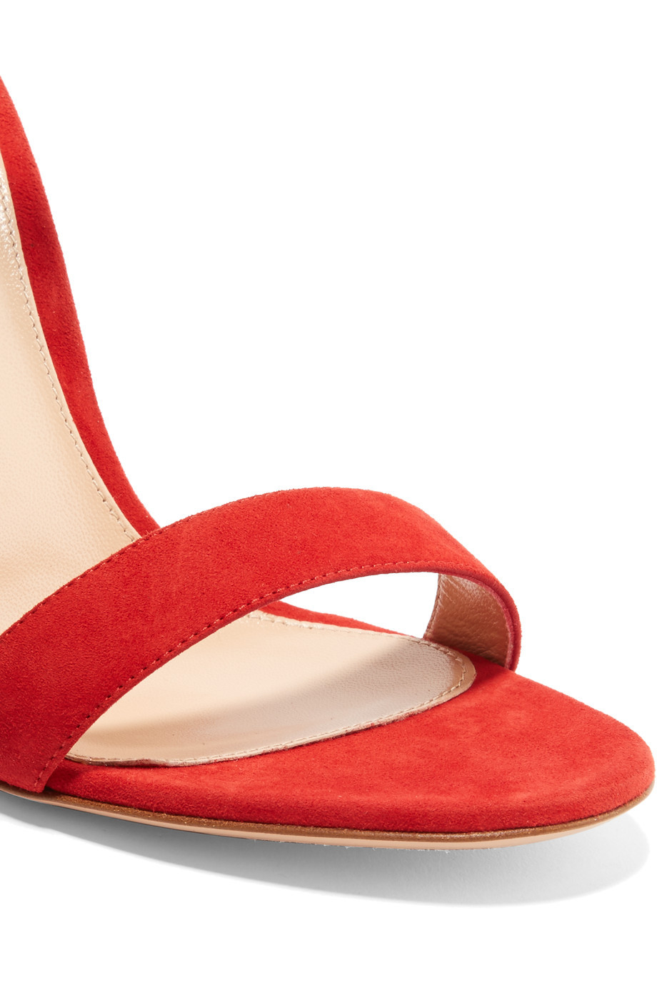 European and American Womens One Line With Ankle Buckle Bag Heel Bare Wine Red Velvet Sandals