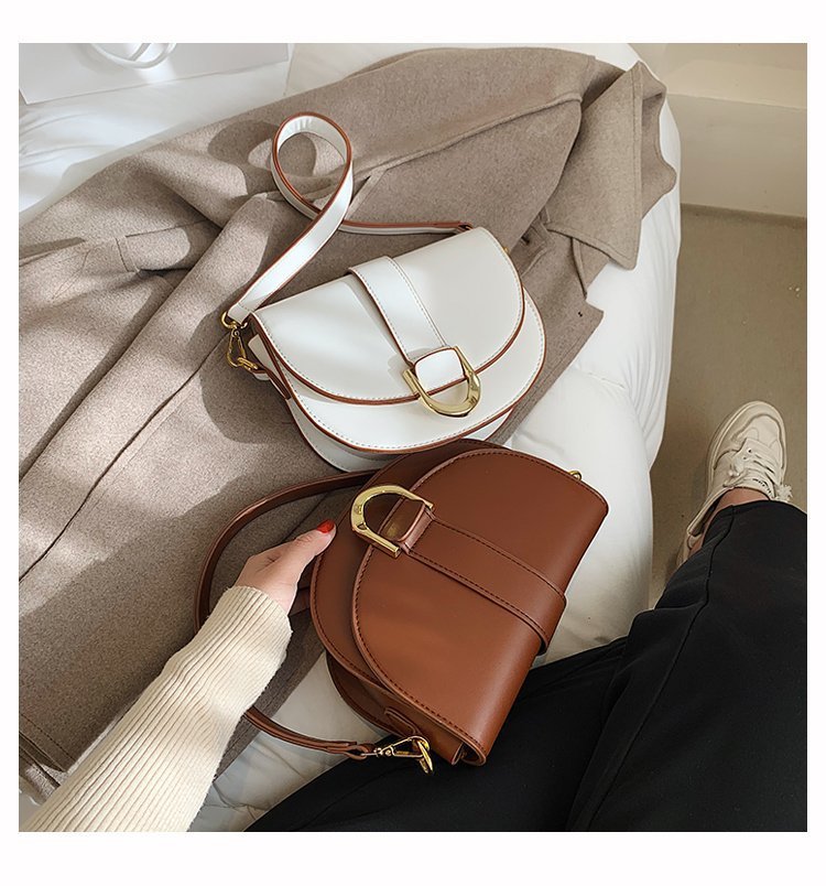 Mirco Creative Small Shoulder handbag Microfiber Synthetic Leather Saddle Bags Versatile Luxury Designer Crossbody Bag for Women