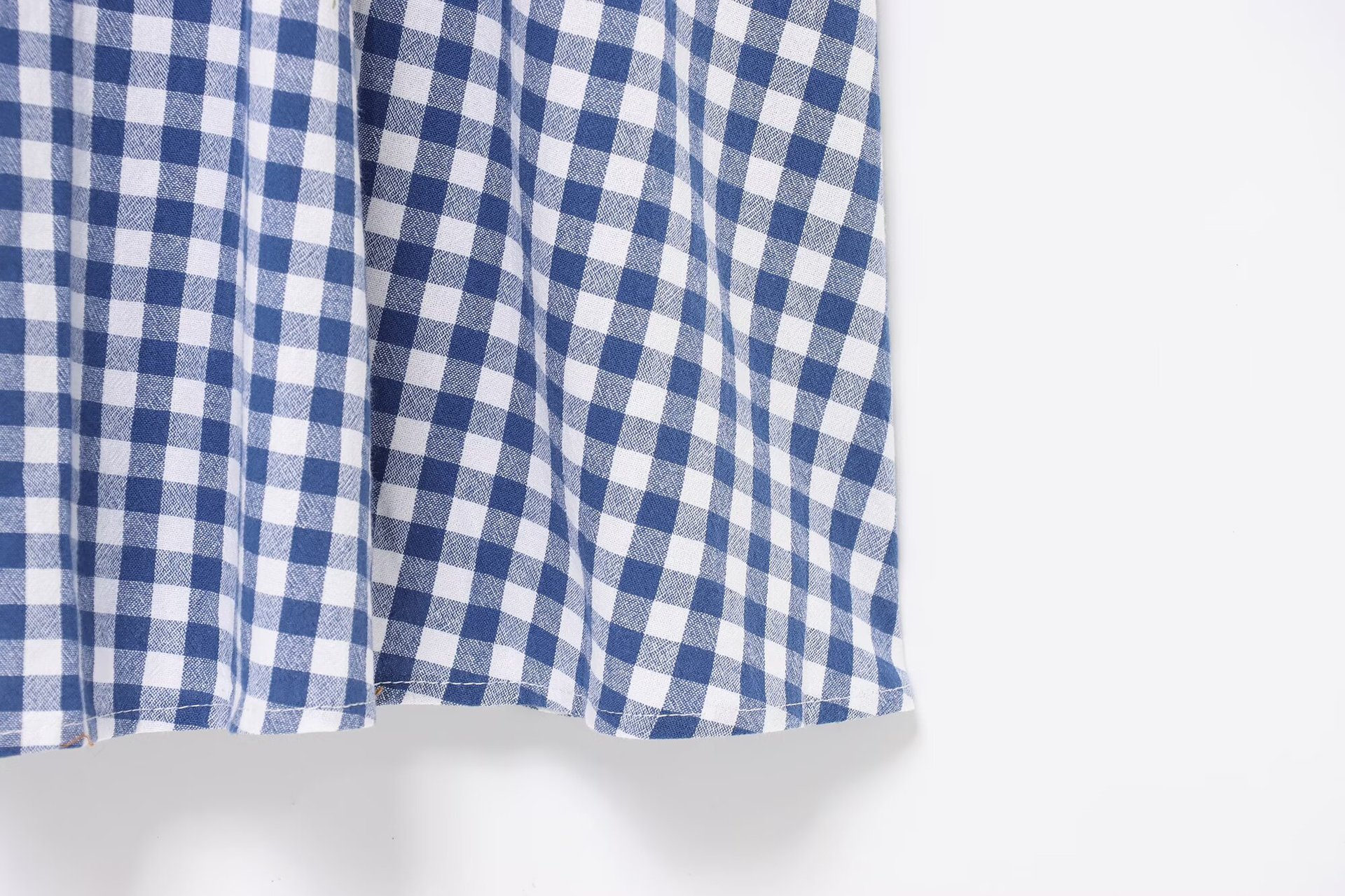 Plaid Two-Way Strapless Dress