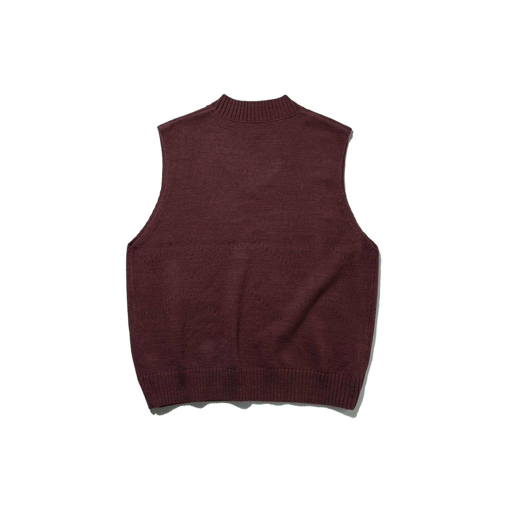 Unisex Japanese Workwear Color Block Vee Neck Sweater