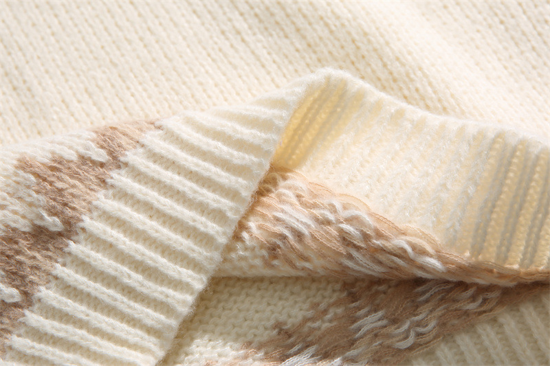 Oversized Japanese Workwear Jacquard Sweater