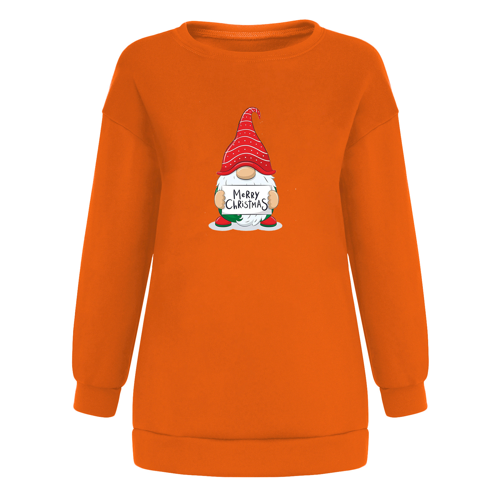 Ladies Japanese Korean Cotton Bardot Christmas Graphic Hoody