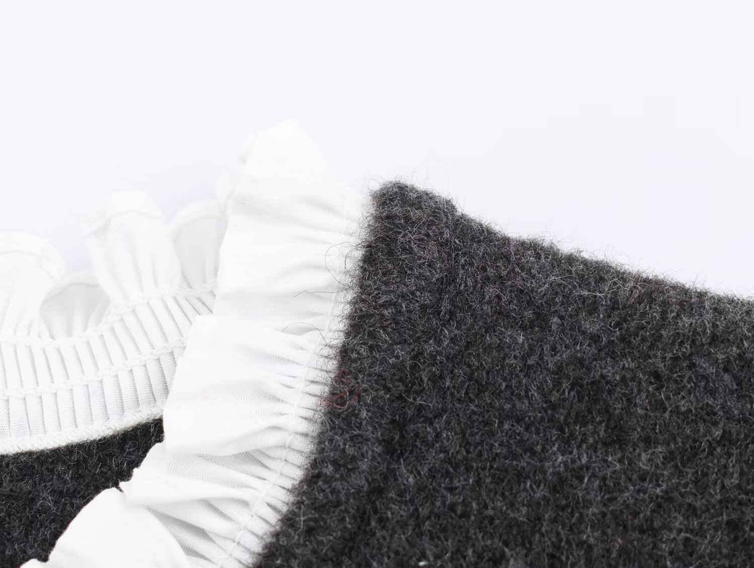 Two-Tone Button-Front Polyester Sweater