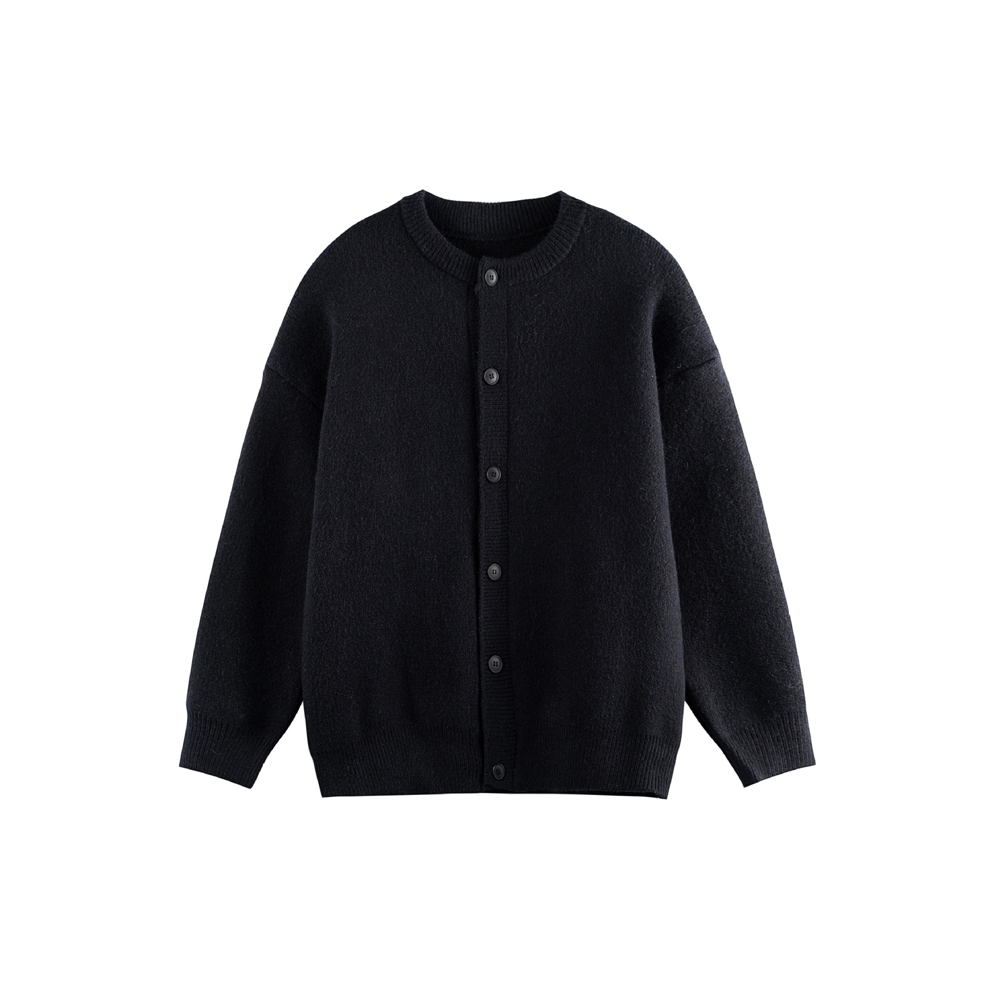 Relaxed Fit Jacquard Long Sleeve Cardigan