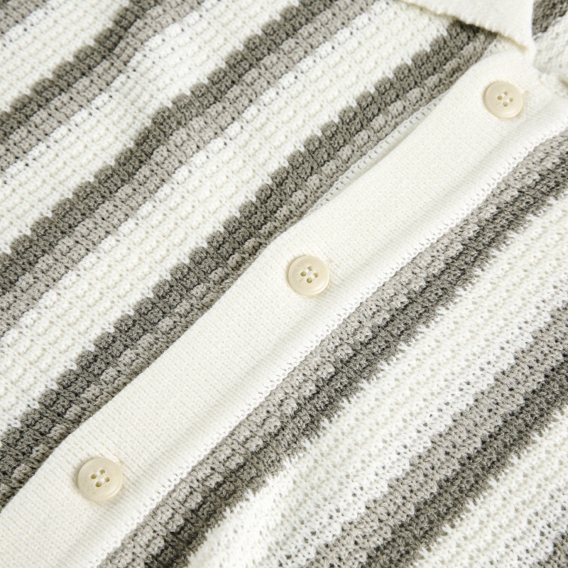 Wrist-Length Ribbed Oversized Notched Neck Polyester Cardigan