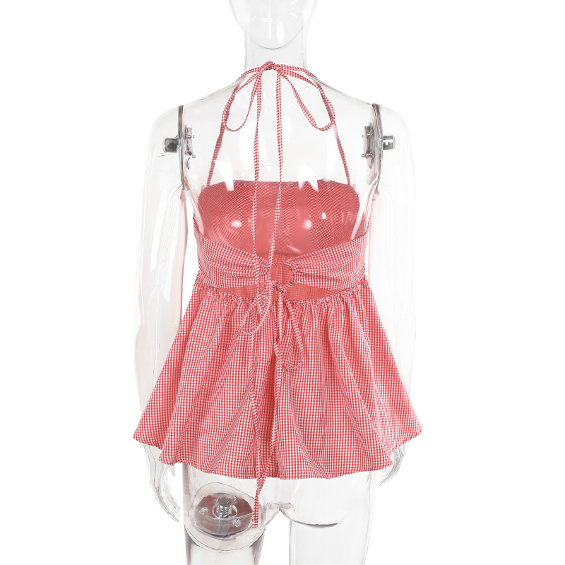 Flirty Checked Halter