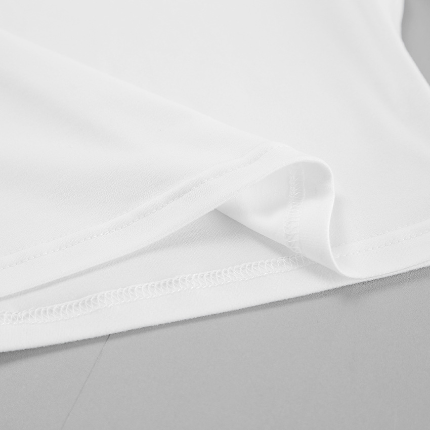 Ladies Long Sleeve Asymmetric Neckline Fitted Blouse