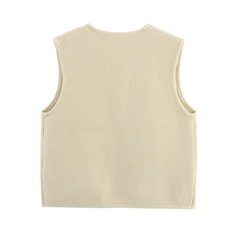 Lady Street Slim Fit Blended 3D Armless Vest