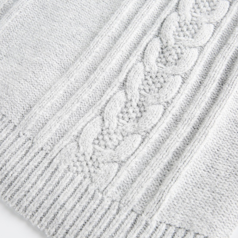 Oversized Japanese Workwear Cabled Sweater