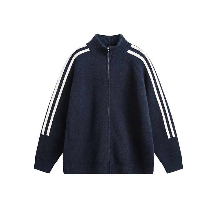 Japanese Workwear Jacquard Loose Fit Sweater